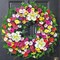 Spring Summer Wreaths for Front Door, 24 Inch Large Floral Door Wreath with Magnolia Petunia Flowers and Ivy Leaves, Farmhouse Spring Summer Wreath for Porch Wall Indoor Outdoor Decor